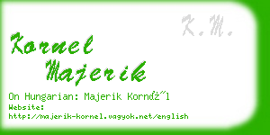 kornel majerik business card